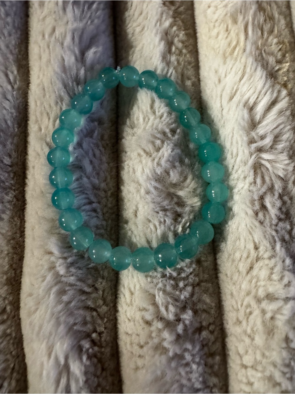 Aqua Beaded Stretch Bracelet - Women Jewelry